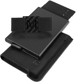 img 4 attached to ManChDa Genuine Leather Business Card Holder - Sleek & Stylish Men's Accessories