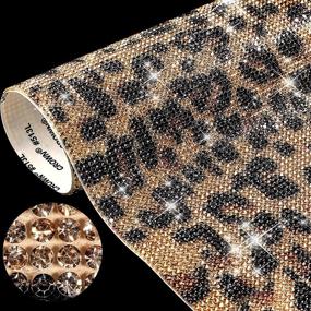 img 4 attached to Leopard Rhinestone Sticker Self Adhesive Stickers