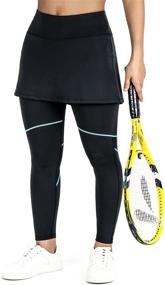 img 3 attached to 👗 ANIVIVO Women Tennis Skirted Leggings with Pockets: Capris Yoga Leggings with Skirts & Tennis Clothing