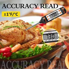 img 2 attached to 🌡️ AmiTabHas Meat Thermometer: Instant Read Digital Food Thermometer for Smokers, Grilling, Turkey, Milk, Candy, BBQ & Kitchen