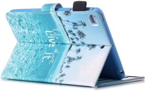 img 2 attached to Fancity Case for iPad 10.2 inch 9th 8th 7th Generation (2021 2020 2019 Release), Smart PU Leather Cover with Pencil Holder and Wake Sleep Stand for iPad 10.2 9th 8th 7th Gen, Beach Design