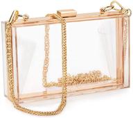 👜 clear acrylic women's crossbody purse with chain strap - transparent evening bag approved for sport events and stadiums logo