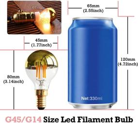 img 2 attached to 💡 Non-Dimmable Vintage Filament Candelabra LED Bulb - Equivalent