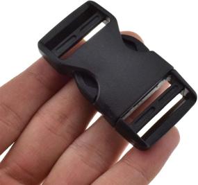 img 4 attached to 🎒 3 Pack of Heavy Duty Plastic SGH Pro Quick Side Release Buckles Clips Snaps - Dual Adjustable, No Sewing Required, 1'/25mm Wide - Ideal Replacements for Nylon Strap Backpacks, Fanny Packs, Webbing Belts, Dog Collars - Sturdy and Durable