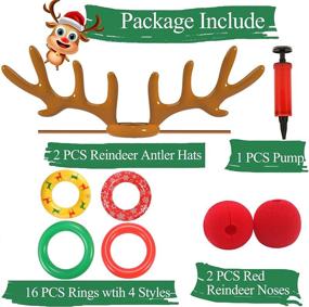 img 2 attached to 🦌 Uniqhia 2021-NEW-VERSION Inflatable Reindeer Antler Ring Toss Game: Fun Christmas Party Game with 2 Antlers & 16 Rings - US Patented