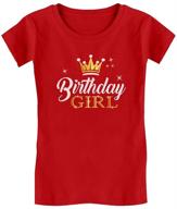 👸 stylish birthday party princess fitted t shirt for girls' clothing, tops, and blouses logo