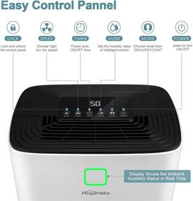 img 3 attached to 🌬️ HOGARLABS 4000 Sq Ft 50 Pint Dehumidifier with Continuous Drain Hose and Digital Control Panel for Medium to Large Rooms