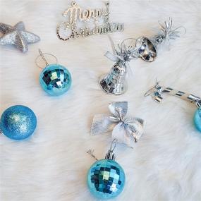 img 2 attached to 🎄 32-Pack Small Shatterproof Blue Christmas Balls Ornaments - 1.57" in Size - Ideal for Christmas Tree Decorations, Holiday Wedding, Party Decoration - Blue & Silver Color Scheme