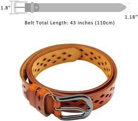 img 2 attached to 👗 Fashionable Leather Cowhide Women's Apparel Accessories Belts by Boshiho