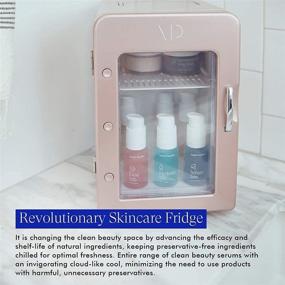 img 3 attached to 🌸 Vanity Planet Fria Skincare Fridge: Optimal Freshness for Serum, Gel, Face-mask, Oils - Custom Closet | Clear Window Display | Interchangeable Shelves | Rose Gold (14.1" x 8.9" x 1.3")