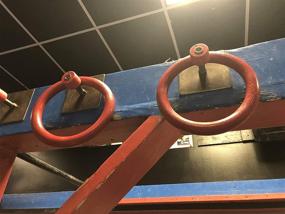 img 1 attached to 🔴 Large Red AP Plus Ninja Warrior Rings - Set of 2, Traverse Gymnastics Climbing for Obstacle Courses and Slack Lines, Outdoor Playground Equipment Accessories for Training