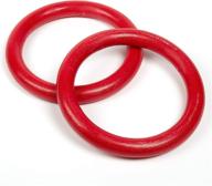 🔴 large red ap plus ninja warrior rings - set of 2, traverse gymnastics climbing for obstacle courses and slack lines, outdoor playground equipment accessories for training логотип