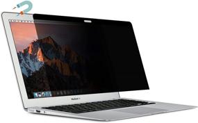 img 4 attached to Aiscpro Магнитный защитный экран-приватизационная пленка для MacBook Pro 15 дюймов 2016-2018 годов: анти-шпионская с противосветовой пленкой, совместимость с моделями A1707/A1990.