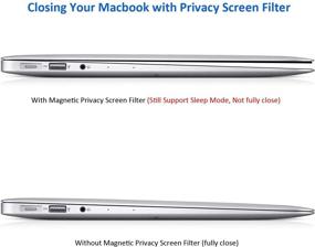 img 3 attached to Aiscpro Magnetic Privacy Screen Protector for MacBook Pro 15 Inch 2016-2018: Anti-Spy Glare Filter Film with A1707/A1990 Model Compatibility
