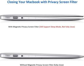 img 3 attached to Aiscpro Магнитный защитный экран-приватизационная пленка для MacBook Pro 15 дюймов 2016-2018 годов: анти-шпионская с противосветовой пленкой, совместимость с моделями A1707/A1990.
