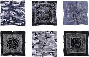 img 3 attached to 6-Piece Pack of Assorted Paisley Bandanas - AIMHANKY Men's Accessory Handkerchiefs