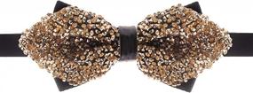 img 2 attached to Dazzling Gold Rhinestone Diamond Bow Tie