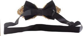 img 1 attached to Dazzling Gold Rhinestone Diamond Bow Tie