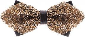 img 3 attached to Dazzling Gold Rhinestone Diamond Bow Tie