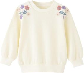 img 4 attached to Toddler Sweatshirt Sleeve Graphic Pullover