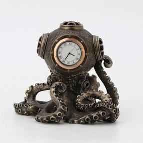 img 4 attached to 🕰️ Steampunk Octopus Diving Bell Clock: Veronese Design 5.2 Inch - Men's Gift Cold Cast Bronzed Resin Statue