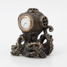 img 3 attached to 🕰️ Steampunk Octopus Diving Bell Clock: Veronese Design 5.2 Inch - Men's Gift Cold Cast Bronzed Resin Statue