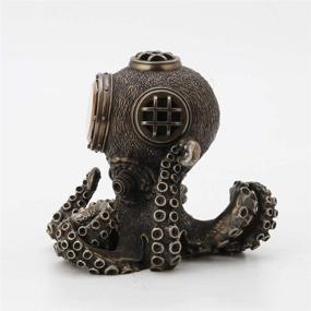 img 2 attached to 🕰️ Steampunk Octopus Diving Bell Clock: Veronese Design 5.2 Inch - Men's Gift Cold Cast Bronzed Resin Statue