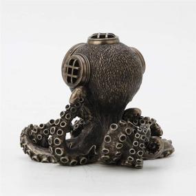 img 1 attached to 🕰️ Steampunk Octopus Diving Bell Clock: Veronese Design 5.2 Inch - Men's Gift Cold Cast Bronzed Resin Statue