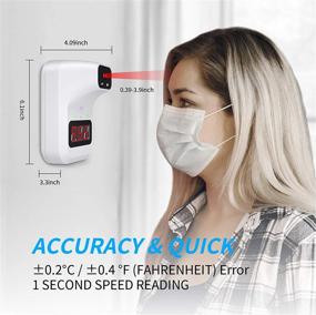 img 2 attached to 🌡️ SRHMX Wall-Mounted Infrared Thermometer for Adults - Fast, Accurate Reading with Fever Alarm, Ideal for Offices, Schools, and Public Places