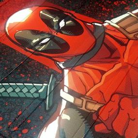 img 1 attached to Yupbizauto Marvel Deadpool Car Seat Covers, Floor Mats, Spring Sunshades Set + Air Freshener