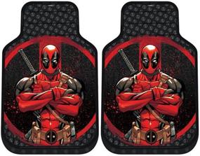 img 3 attached to Yupbizauto Marvel Deadpool Car Seat Covers, Floor Mats, Spring Sunshades Set + Air Freshener