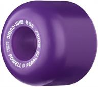 powell mini purple skateboard wheels logo