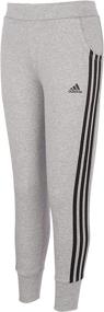 img 2 attached to 👖 Girls' Multicolor Adidas 3-Stripes Cotton Joggers - Stylish Clothing