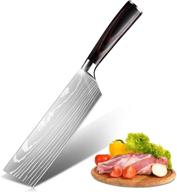 7 inch dfito nakiri knife - high carbon stainless steel meat cleaver, ultra sharp vegetable kitchen knife with ergonomic handle, multipurpose asian kitchen knives for home and kitchen logo