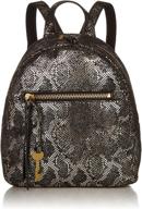 fossil womens leather backpack handbag logo
