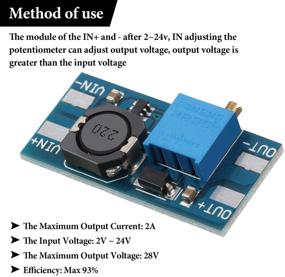 img 3 attached to Друг 10 штук преобразователь постоянного тока-постоянного тока MT3608 2A настраиваемый модуль повышения напряжения - плата регулятора напряжения вход 2В-24В выход 5В-28В (нет разъема USB)