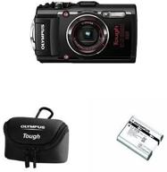 📸 ultimate olympus tg-4 16 mp waterproof digital camera bundle - black, accessory-packed! logo