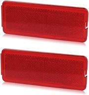 🚪 hercoo premium door reflectors red cover for ford excursion & super duty (pack of 2) logo