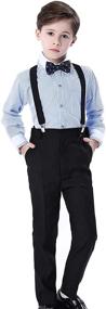 img 4 attached to 🎩 Modern Wedding Formal Attire: Graduation Boys' Clothing, Suits, Sport Coats, and Suspender Options