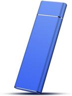 💾 2-терабайтный портативный внешний жесткий диск для пк, ноутбука и mac - голубого цвета с технологией rra. логотип