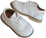 👞 dadawen classic lace up uniform comfort boys' shoes - oxford style logo