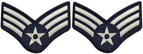 img 1 attached to CHEVRONS Military Applique Embroidered RR USAF CHEV SENR 0001 SET2