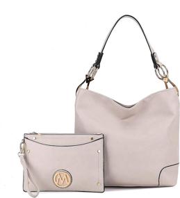 img 4 attached to Designer Hobo Purses for Women - MKF PU Leather Shoulder Handbag - Top Handle Pocketbook