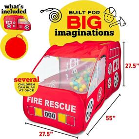 img 2 attached to 🚒 Toddler Girls Fire Truck Play Tent