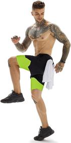 img 2 attached to OEBLD Athletic Shorts Workout Running Men's Clothing in Active