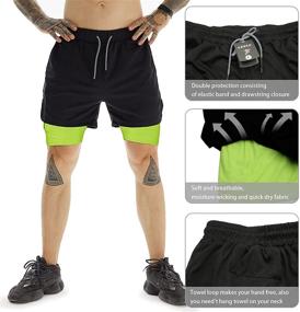 img 1 attached to OEBLD Athletic Shorts Workout Running Men's Clothing in Active