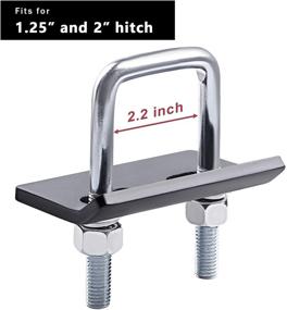 img 3 attached to 🔒 Hitch Tightener Spurtar for 1.25" and 2" Hitches - Anti Rattle Extender Wobble Stop & Quiet Lock Down U-Bolt - Heavy Duty Anti-Rust 304 Stainless Steel - Quick Easy Installation - Black