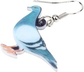 img 1 attached to 🐦 NEWEI Acrylic Pigeon Bird Earrings: Eye-catching & Stylish Parrot Dangle Jewelry for Women & Girls – Perfect Animal Charm Gift