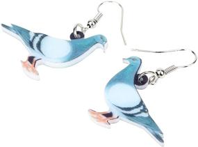 img 2 attached to 🐦 NEWEI Acrylic Pigeon Bird Earrings: Eye-catching & Stylish Parrot Dangle Jewelry for Women & Girls – Perfect Animal Charm Gift