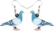 🐦 newei acrylic pigeon bird earrings: eye-catching & stylish parrot dangle jewelry for women & girls – perfect animal charm gift logo